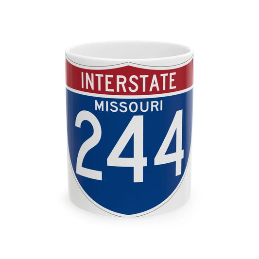 I-244 MO (Missouri) (Road Sign) White Coffee Mug 11oz - Go Mug Yourself
