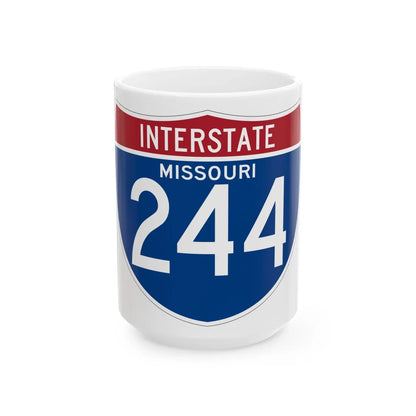 I-244 MO (Missouri) (Road Sign) White Coffee Mug 15oz - Go Mug Yourself