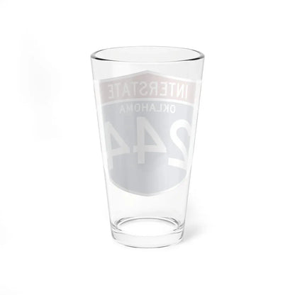 I-244 OK (Oklahoma) (Road Sign) Pint Glass 16oz - Go Mug Yourself