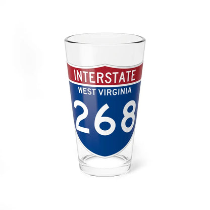 I-268 WV Metric (Virginia) (Road Sign) Pint Glass 16oz 16oz - Go Mug Yourself