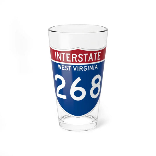 I-268 WV Metric (Virginia) (Road Sign) Pint Glass 16oz 16oz - Go Mug Yourself