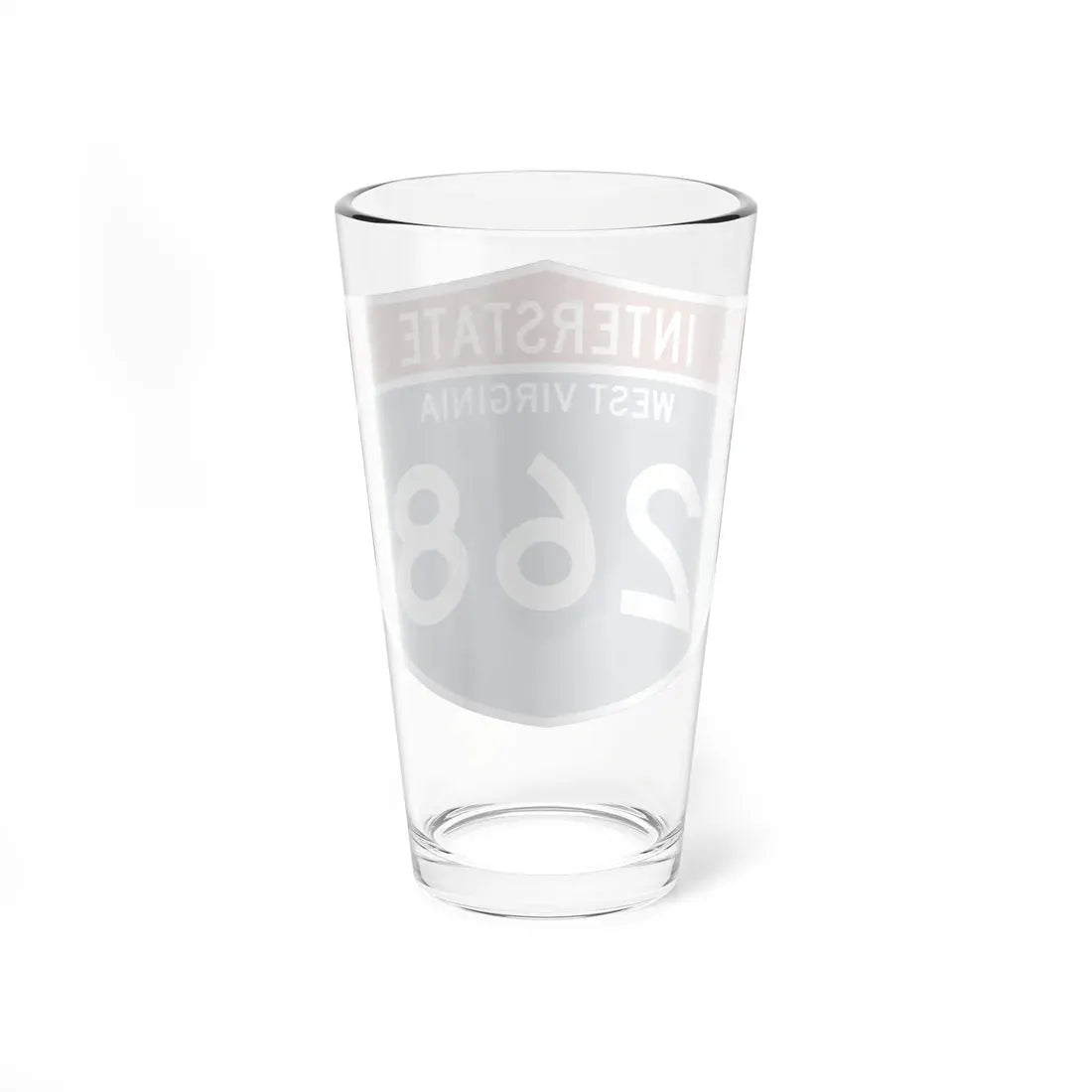 I-268 WV Metric (Virginia) (Road Sign) Pint Glass 16oz - Go Mug Yourself
