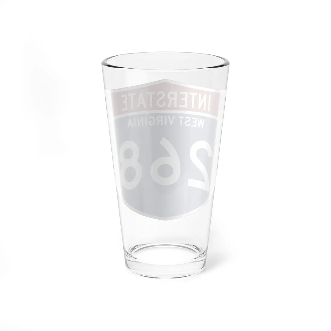 I-268 WV Metric (Virginia) (Road Sign) Pint Glss 16oz - Go Mug Yourself