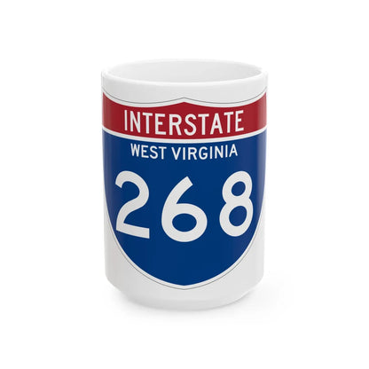 I-268 WV Metric (Virginia) (Road Sign) White Coffee Mug 15oz - Go Mug Yourself