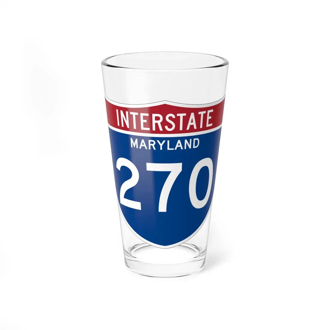 I-270 MD Metric (Maryland) (Road Sign) Pint Glass 16oz 16oz - Go Mug Yourself