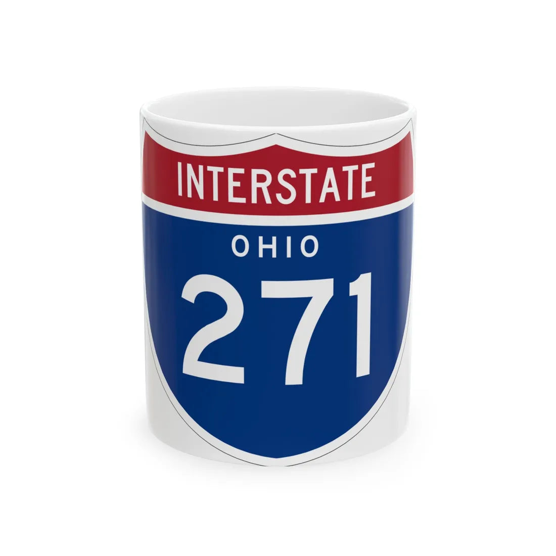 I-271 OH 1961 (Ohio) (Road Sign) White Coffee Mug 11oz - Go Mug Yourself