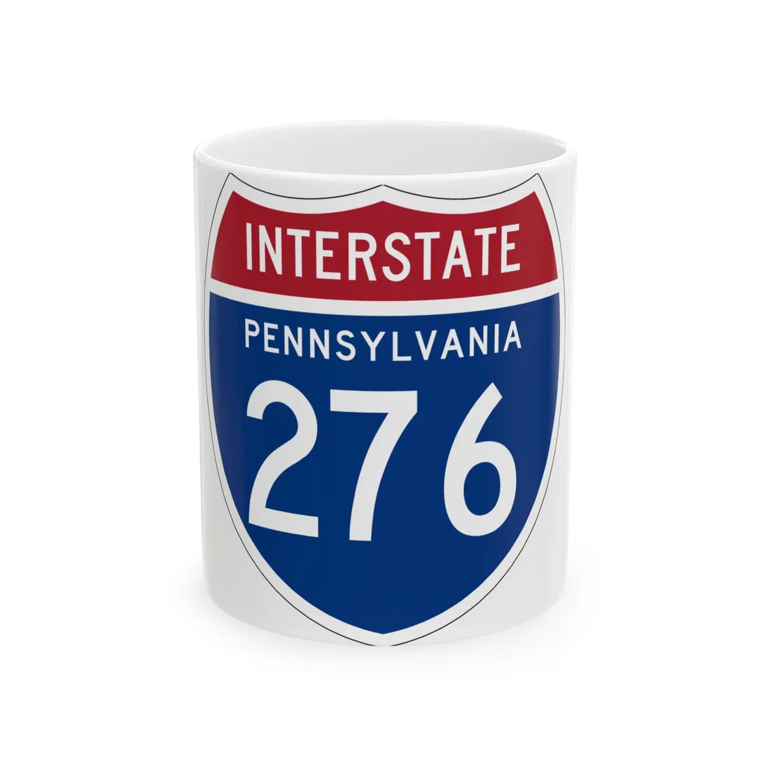 I-276 PA 1957 (Pennsylvania) (Road Sign) White Coffee Mug 11oz - Go Mug Yourself