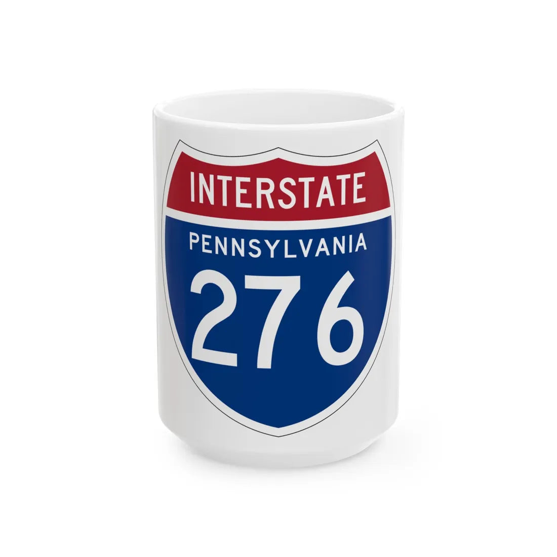 I-276 PA 1957 (Pennsylvania) (Road Sign) White Coffee Mug 15oz - Go Mug Yourself