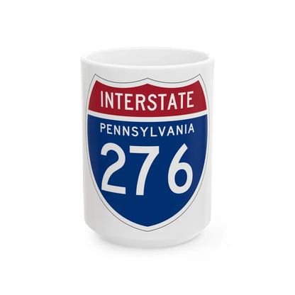 I-276 PA 1957 (Pennsylvania) (Road Sign) White Coffee Mug 15oz - Go Mug Yourself