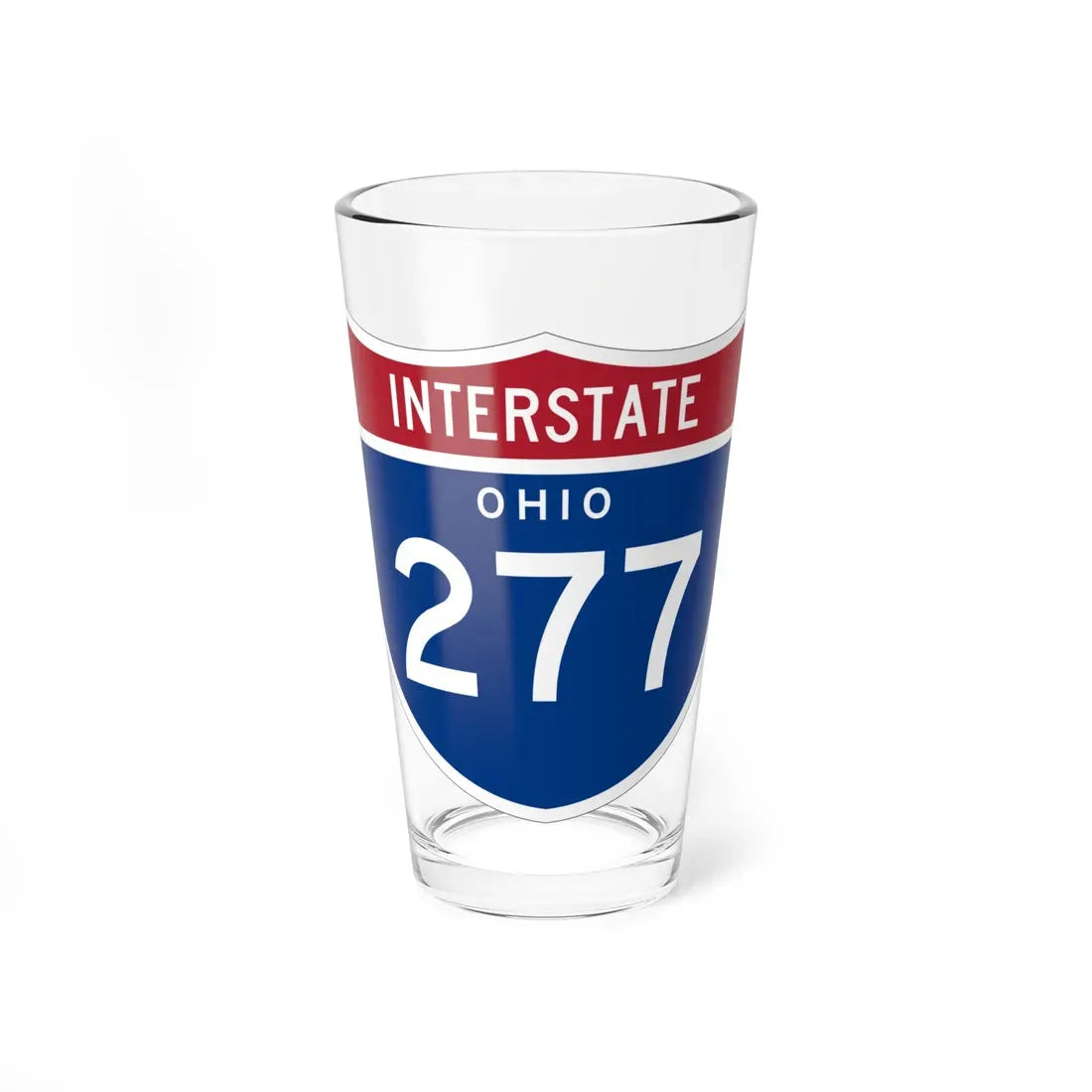I-277 OH 1961 (Ohio) (Road Sign) Pint Glass 16oz 16oz - Go Mug Yourself