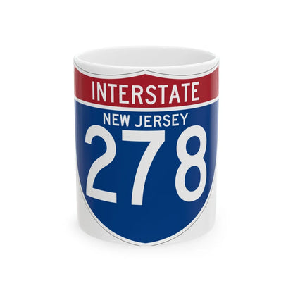 I-278 NJ (New Jersey) (Road Sign) White Coffee Mug 11oz - Go Mug Yourself