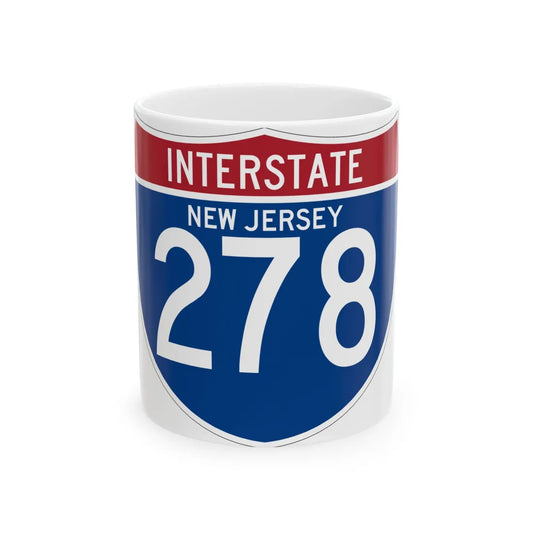 I-278 NJ (New Jersey) (Road Sign) White Coffee Mug 11oz - Go Mug Yourself