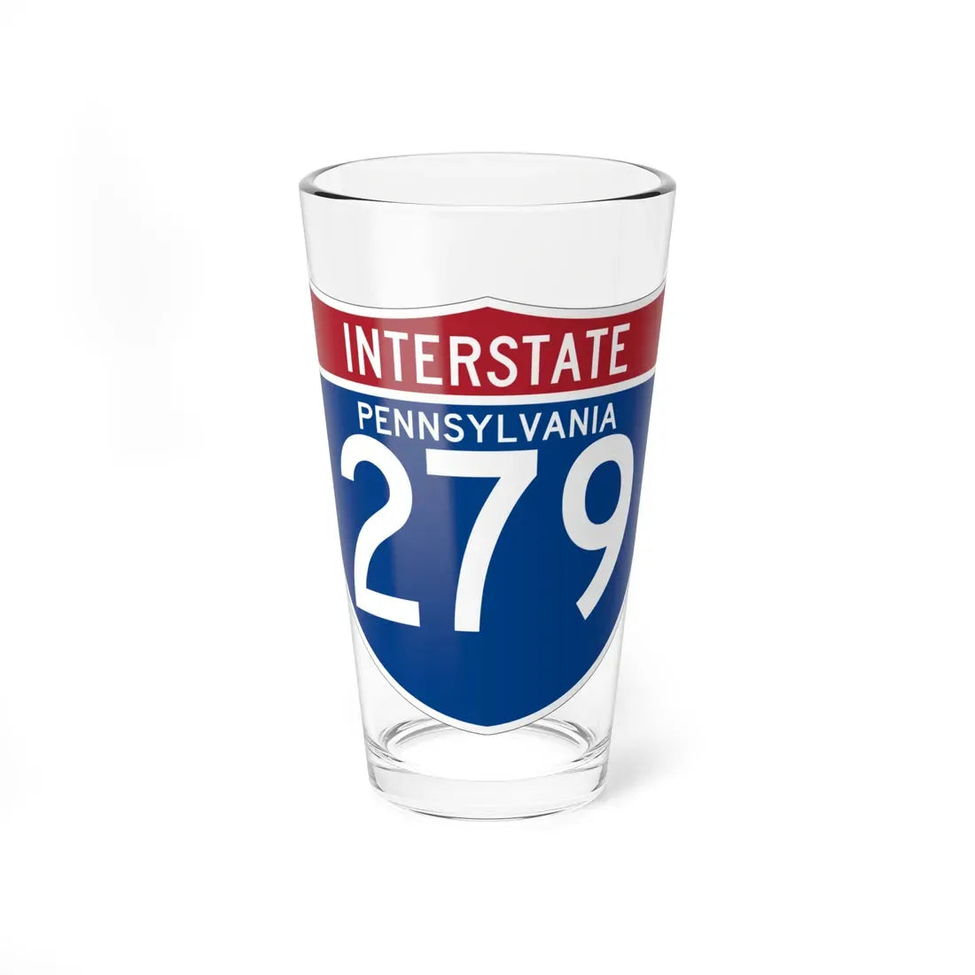 I-279 PA (Pennsylvania) (Road Sign) Pint Glass 16oz 16oz - Go Mug Yourself