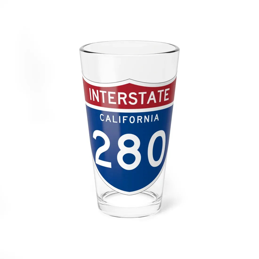 I-280 CA (California) (Road Sign) Pint Glass 16oz 16oz - Go Mug Yourself