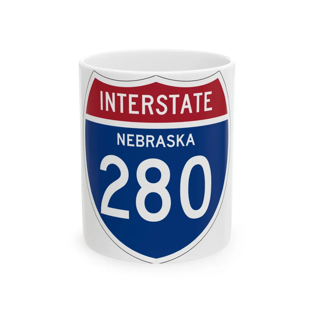 I-280 NE 1957 (Nebraska) (Road Sign) White Coffee Mug 11oz - Go Mug Yourself