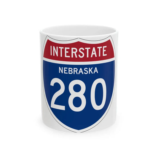 I-280 NE 1957 (Nebraska) (Road Sign) White Coffee Mug 11oz - Go Mug Yourself