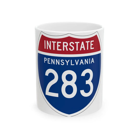 I-283 PA 1957 (Pennsylvania) (Road Sign) White Coffee Mug 11oz - Go Mug Yourself