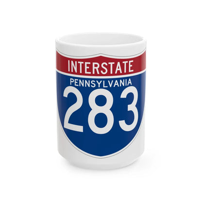 I-283 PA (Pennsylvania) (Road Sign) White Coffee Mug 15oz - Go Mug Yourself