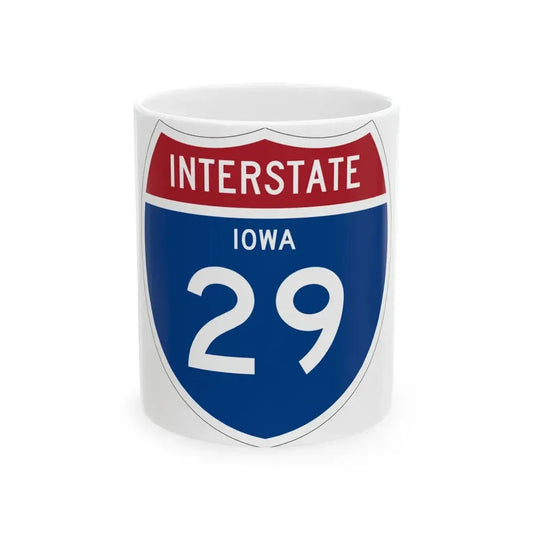 I-29 IA 1957 (Iowa) (Road Sign) White Coffee Mug 11oz - Go Mug Yourself