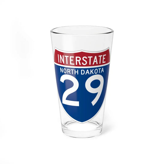 I-29 ND (North Dakota) (Road Sign) Pint Glass 16oz 16oz - Go Mug Yourself
