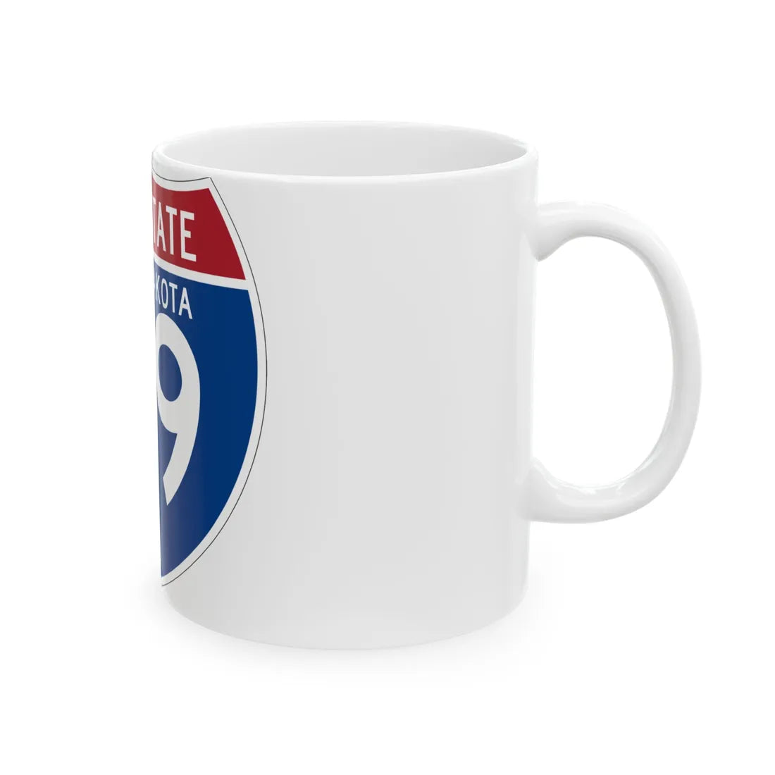 I-29 ND (North Dakota) (Road Sign) White Coffee Mug - Go Mug Yourself