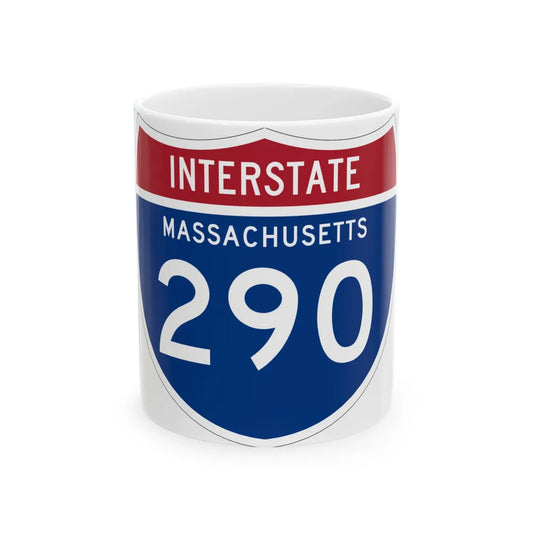I-290 MA 1961 (Massachusetts) (Road Sign) White Coffee Mug 11oz - Go Mug Yourself