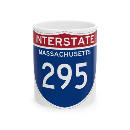 I-295 MA (Massachusetts) (Road Sign) White Coffee Mug 11oz - Go Mug Yourself
