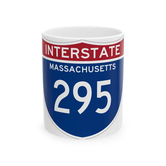 I-295 MA (Massachusetts) (Road Sign) White Coffee Mug 11oz - Go Mug Yourself