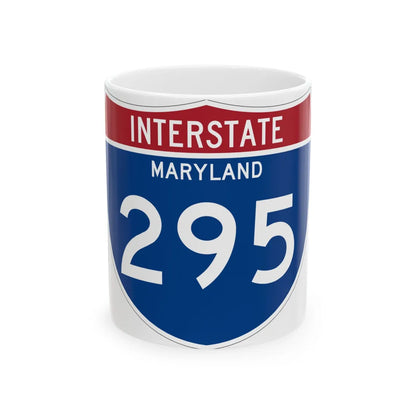 I-295 MD Metric (Maryland) (Road Sign) White Coffee Mug 11oz - Go Mug Yourself