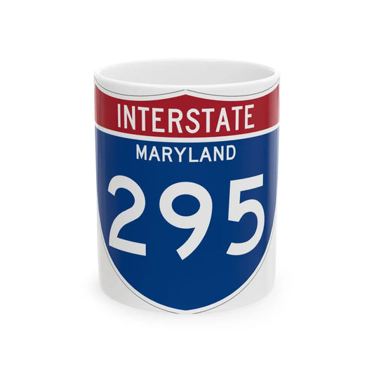 I-295 MD Metric (Maryland) (Road Sign) White Coffee Mug 11oz - Go Mug Yourself