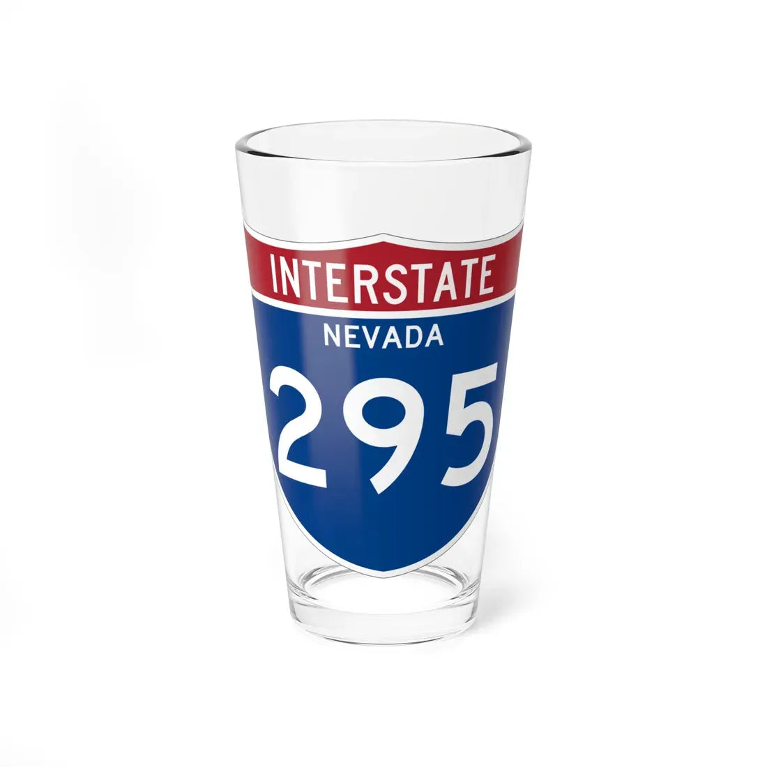 I-295 NV Metric (Nevada) (Road Sign) Pint Glass 16oz 16oz - Go Mug Yourself