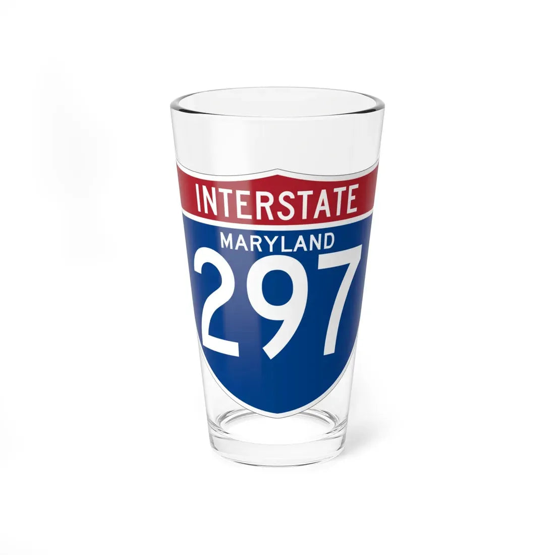 I-297 MD (Maryland) (Road Sign) Pint Glass 16oz 16oz - Go Mug Yourself