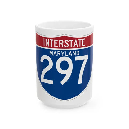 I-297 MD (Maryland) (Road Sign) White Coffee Mug 15oz - Go Mug Yourself