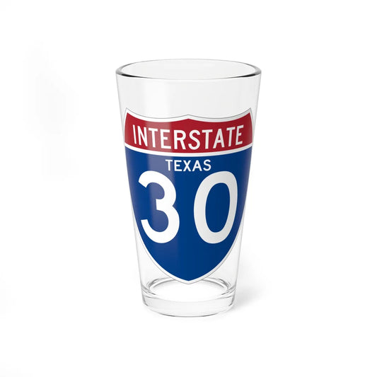 I-30 TX (Texas) (Road Sign) Pint Glass 16oz 16oz - Go Mug Yourself