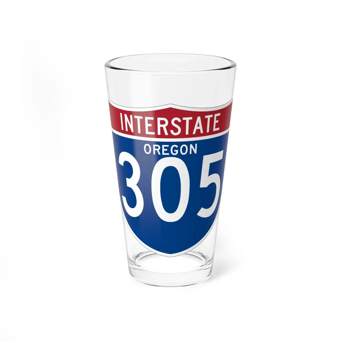 I-305 OR (Oregon) (Road Sign) Pint Glass 16oz 16oz - Go Mug Yourself