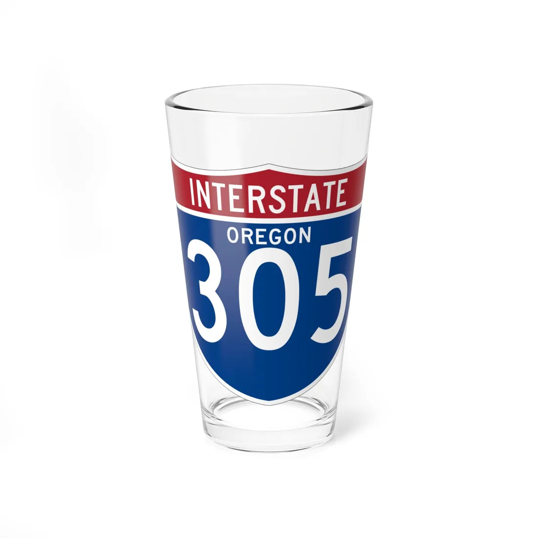 I-305 OR (Oregon) (Road Sign) Pint Glss 16oz 16oz - Go Mug Yourself