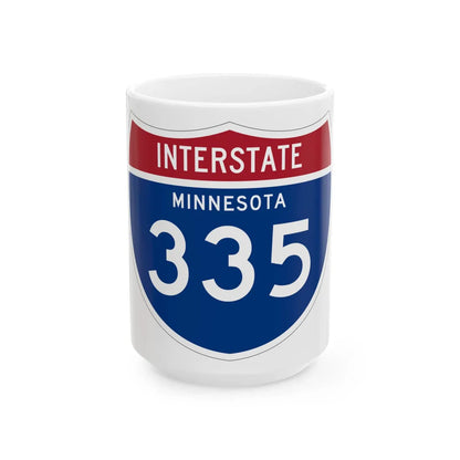 I-335 MN 1961 (Minnesota) (Road Sign) White Coffee Mug 15oz - Go Mug Yourself