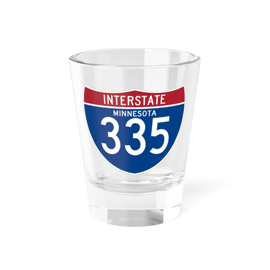 I-335 MN (Minnesota) (Road Sign) Shot Glass 1.5oz 1.5oz - Go Mug Yourself