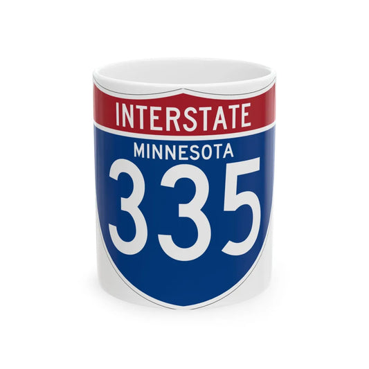 I-335 MN (Minnesota) (Road Sign) White Coffee Mug 11oz - Go Mug Yourself
