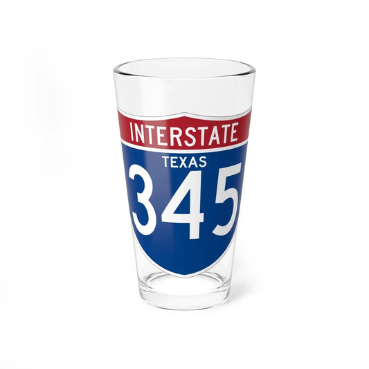 I-345 TX (Texas) (Road Sign) Pint Glass 16oz 16oz - Go Mug Yourself