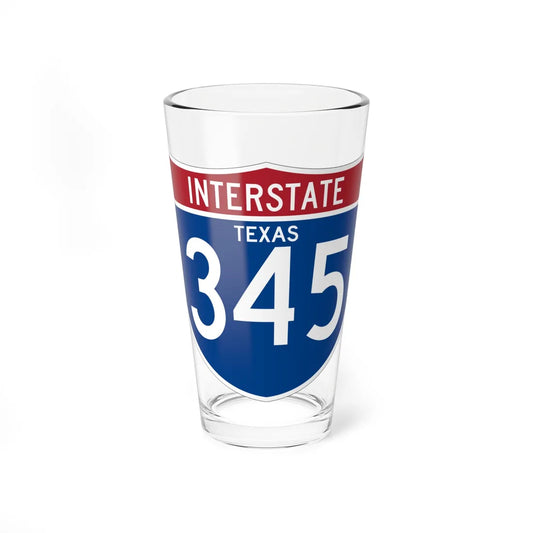 I-345 TX (Texas) (Road Sign) Pint Glss 16oz 16oz - Go Mug Yourself