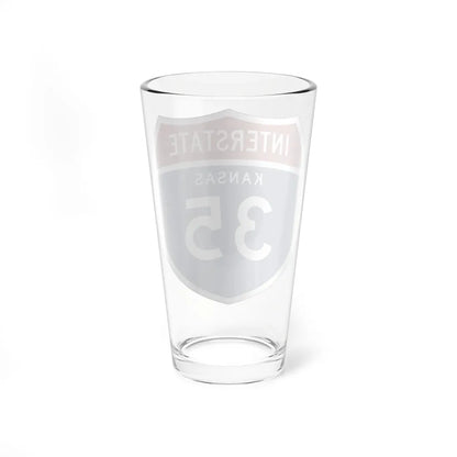 I-35 KS 1957 (Kansas) (Road Sign) Pint Glass 16oz - Go Mug Yourself