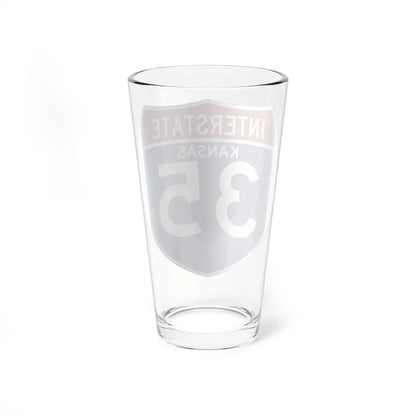 I-35 KS (Kansas) (Road Sign) Pint Glss 16oz - Go Mug Yourself