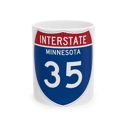 I-35 MN 1957 (Minnesota) (Road Sign) White Coffee Mug 11oz - Go Mug Yourself