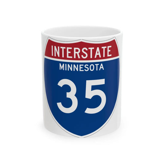 I-35 MN 1957 (Minnesota) (Road Sign) White Coffee Mug 11oz - Go Mug Yourself