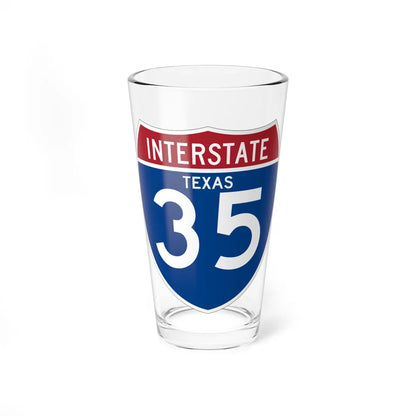 I-35 TX (Texas) (Road Sign) Pint Glss 16oz 16oz - Go Mug Yourself