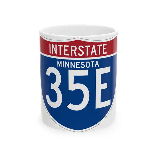 I-35E MN (Minnesota) (Road Sign) White Coffee Mug 11oz - Go Mug Yourself