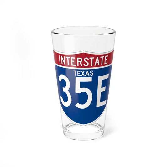 I-35E TX (Texas) (Road Sign) Pint Glass 16oz 16oz - Go Mug Yourself