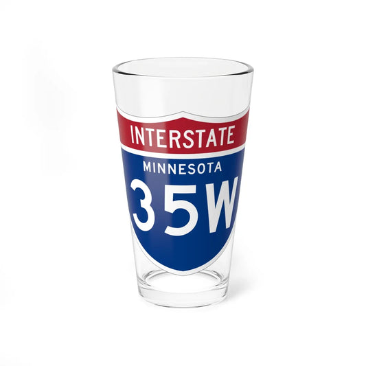 I-35W MN 1961 (Minnesota) (Road Sign) Pint Glss 16oz 16oz - Go Mug Yourself