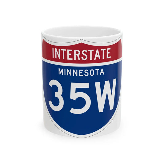I-35W MN 1961 (Minnesota) (Road Sign) White Coffee Mug 11oz - Go Mug Yourself